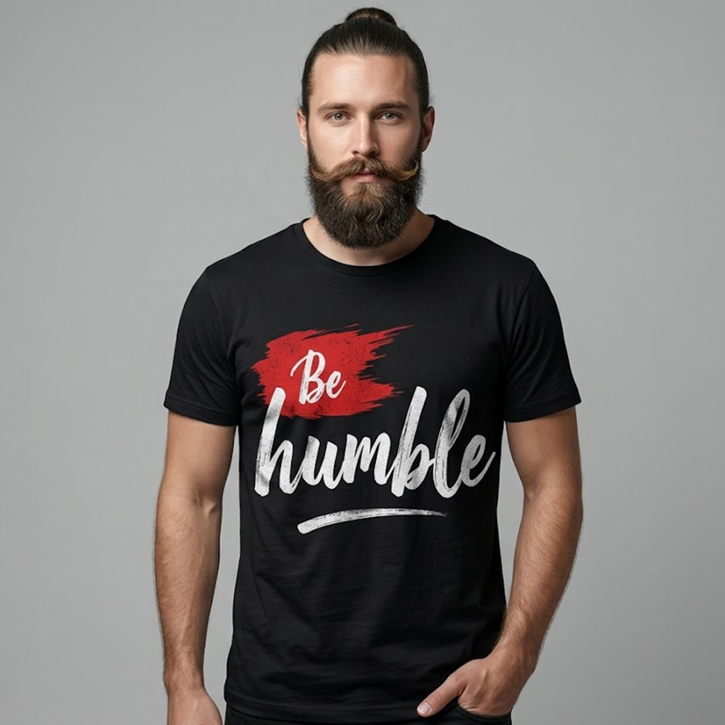 "Be Humble" Streetwear Graphic Tee – Premium Brushed Script T- Shirt