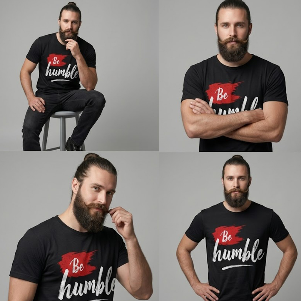 "Be Humble" Streetwear Graphic Tee – Premium Brushed Script T- Shirt - Image 2