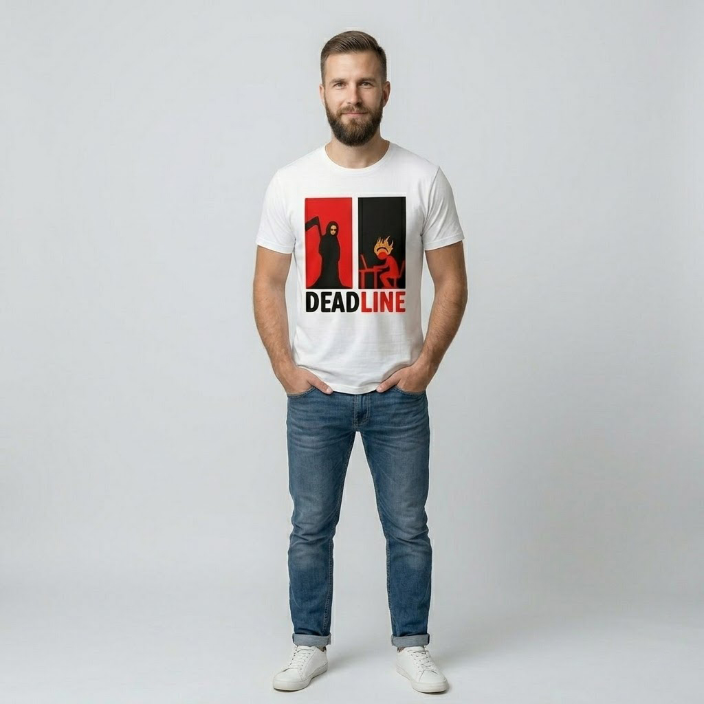 "The Deadline" Premium Graphic Tee – Funny Designer & Programmer T-Shirt