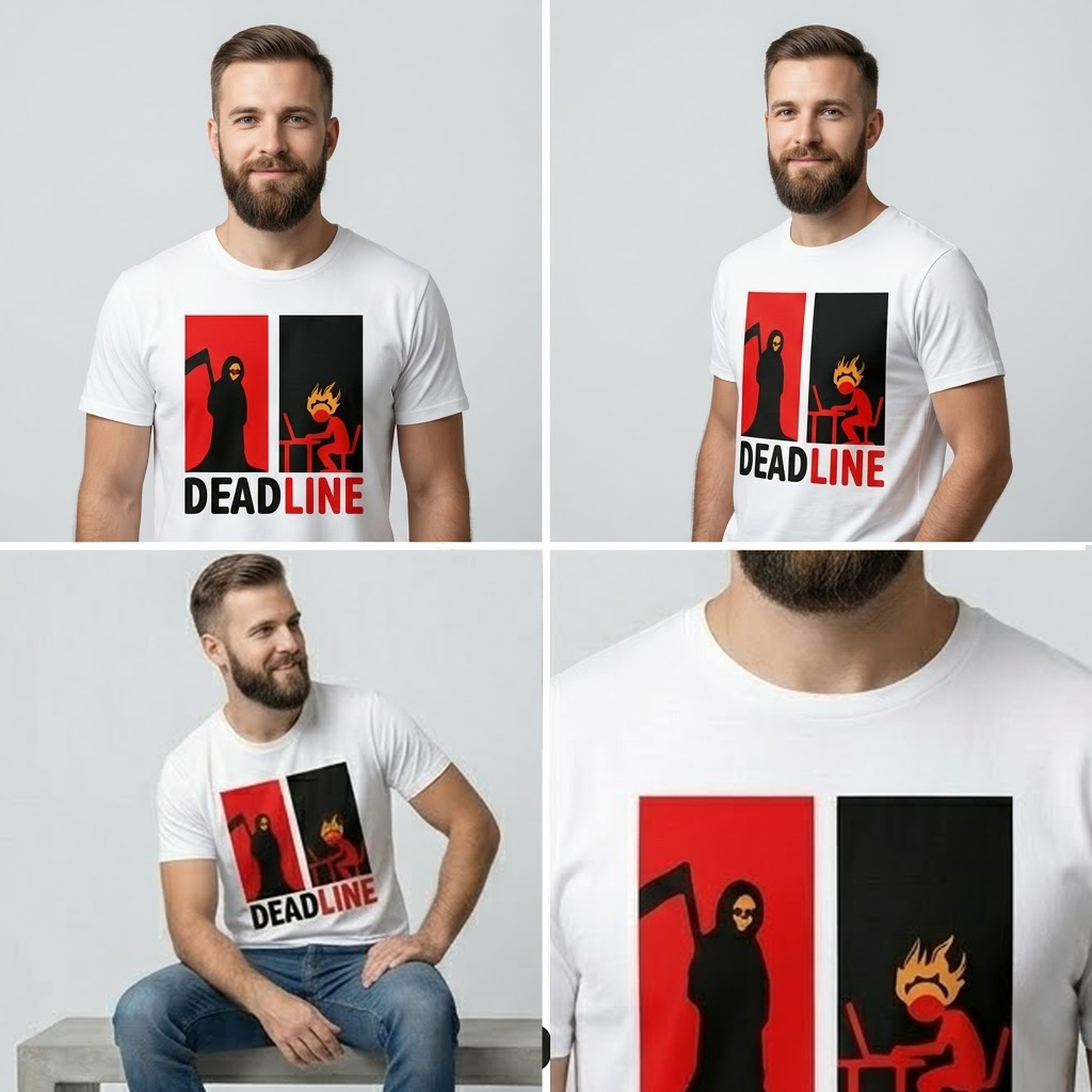 "The Deadline" Premium Graphic Tee – Funny Designer & Programmer T-Shirt - Image 2