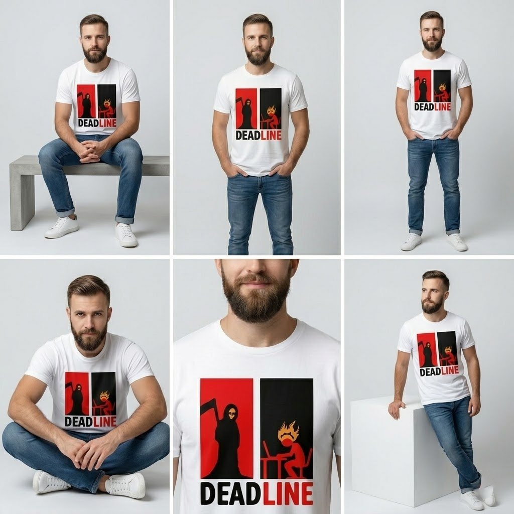 "The Deadline" Premium Graphic Tee – Funny Designer & Programmer T-Shirt - Image 3