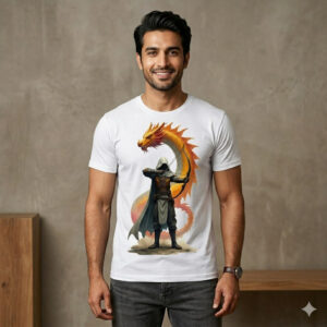 The 'Elder Drake' Archer Graphic Tee | Epic Fantasy Series