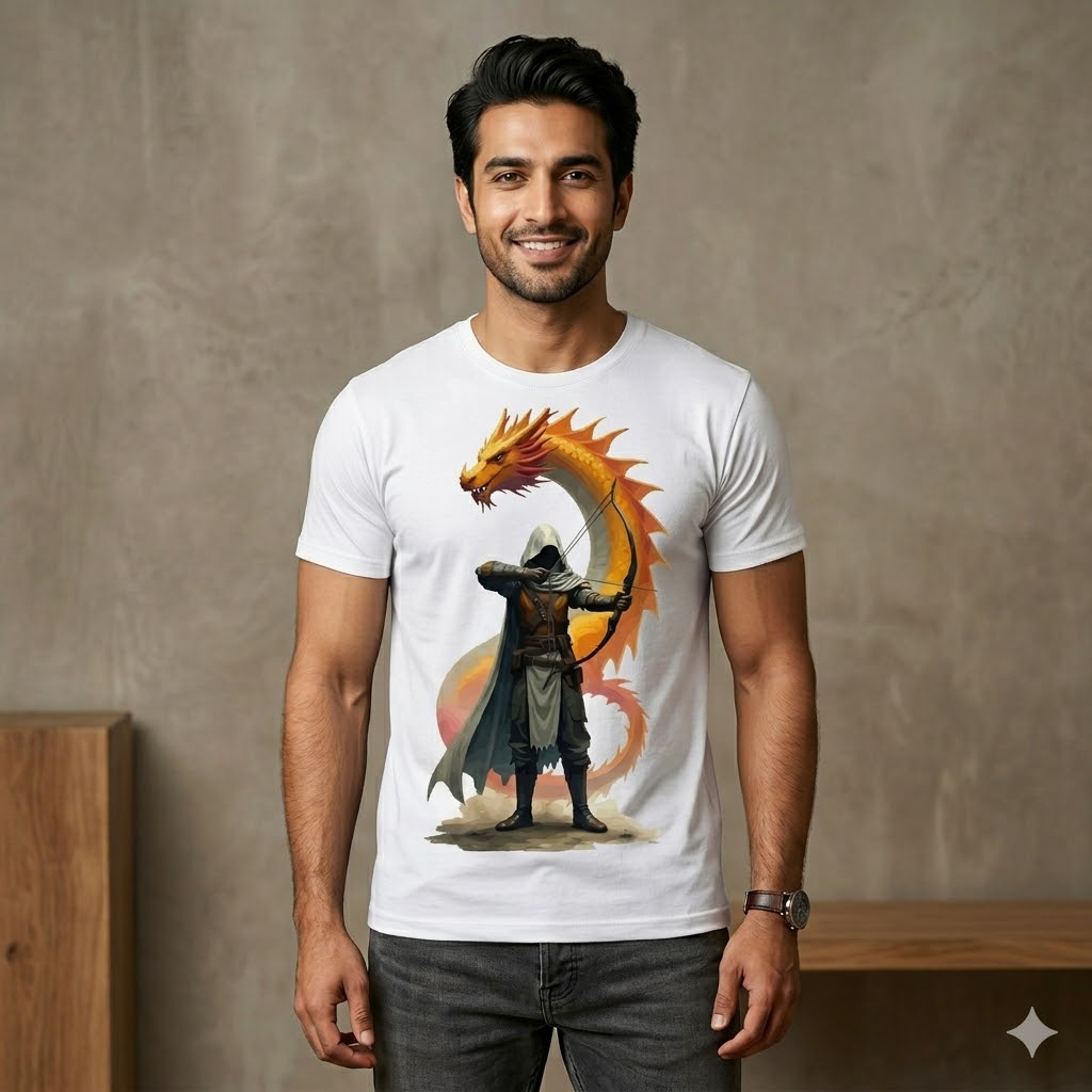 The 'Elder Drake' Archer Graphic Tee | Epic Fantasy Series