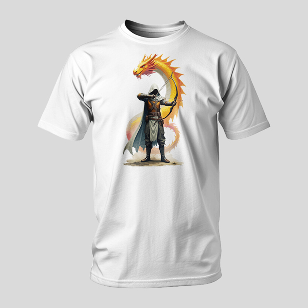 The 'Elder Drake' Archer Graphic Tee | Epic Fantasy Series - Image 3