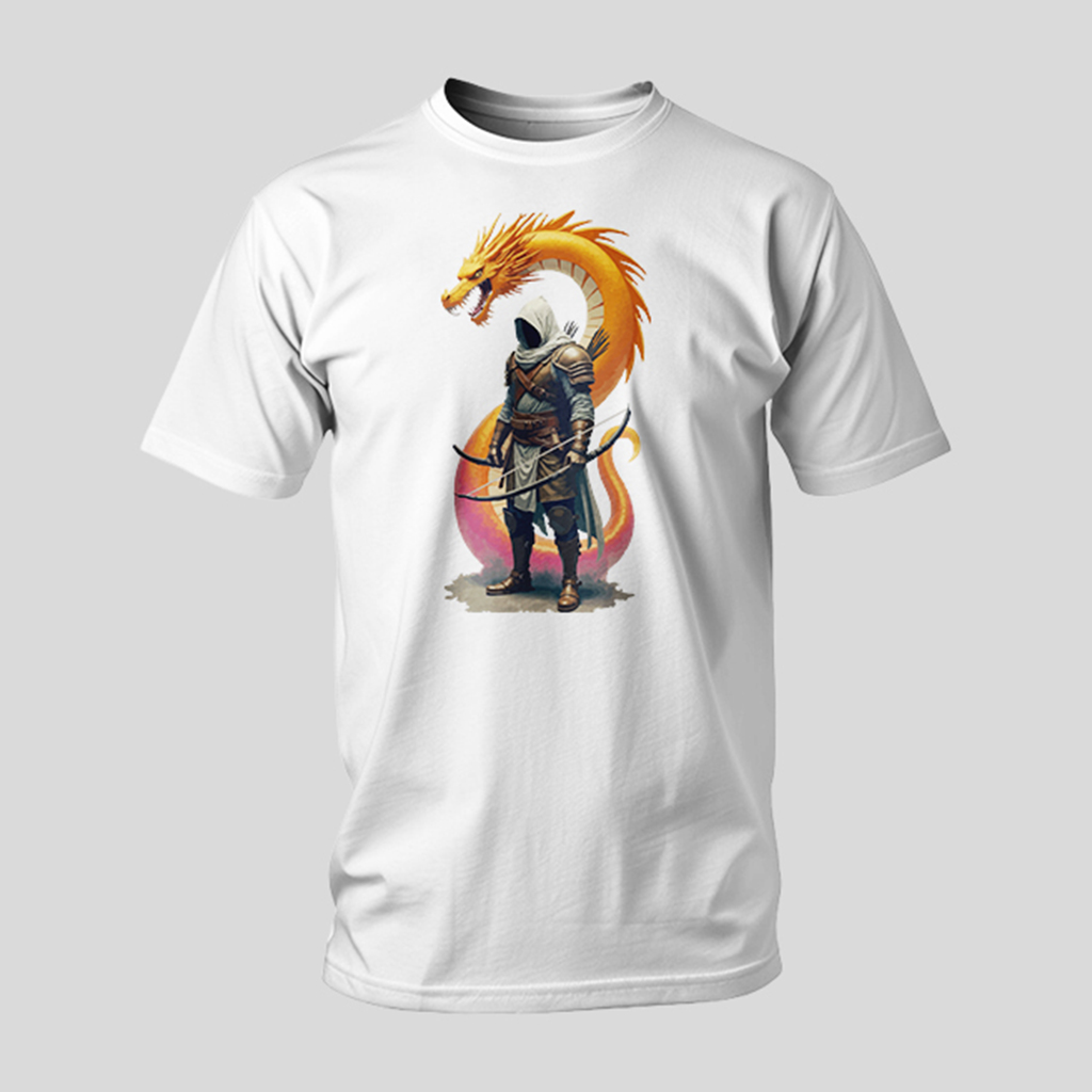 Golden Dragon Archer Graphic Tee - Image 4