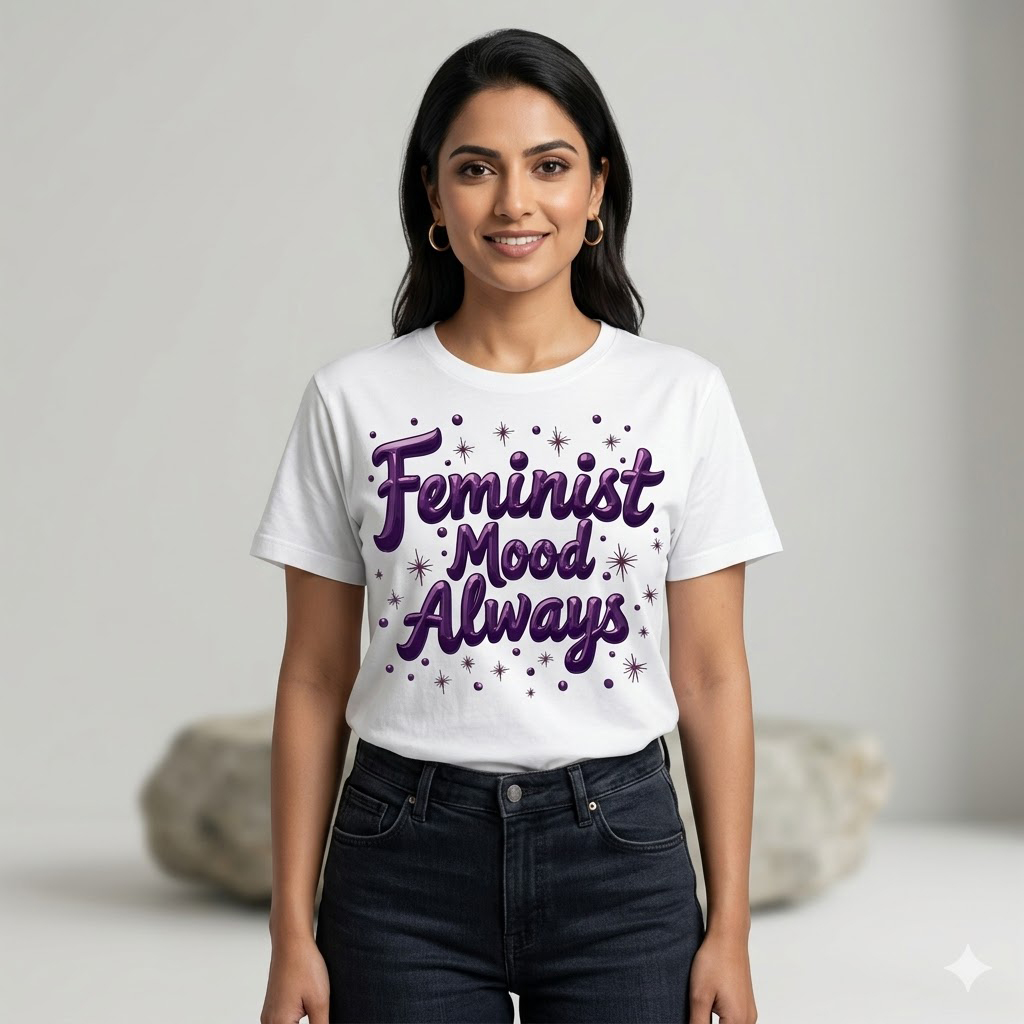 Feminist Mood Always - Premium Statement Tee