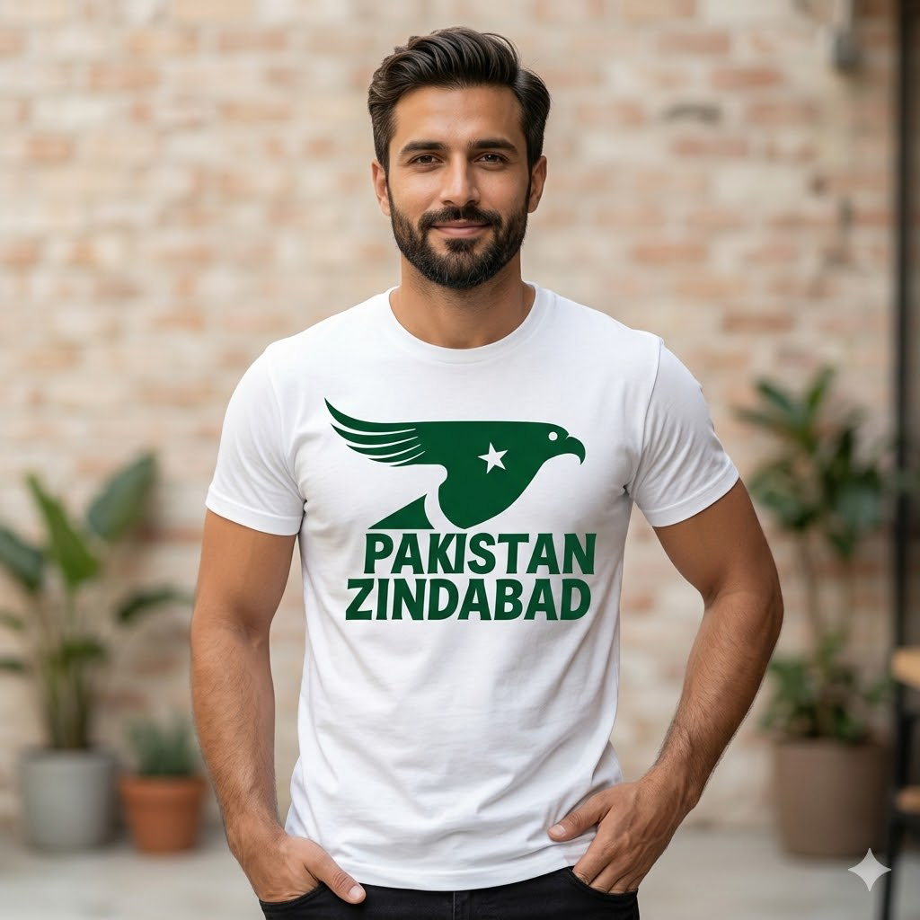 Premium "Pakistan Zindabad" Falcon Graphic T- Shirt - Heritage Edition