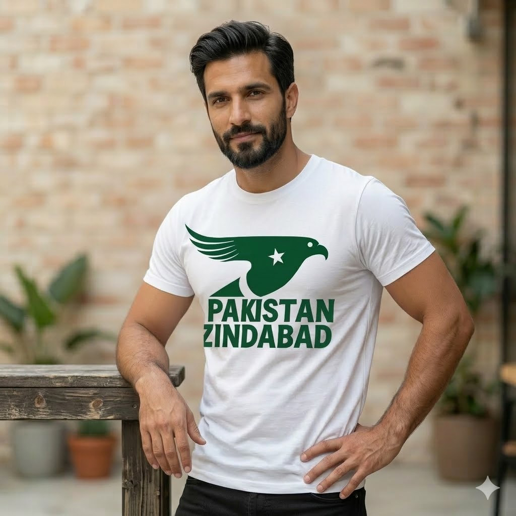 Premium "Pakistan Zindabad" Falcon Graphic T- Shirt - Heritage Edition - Image 2