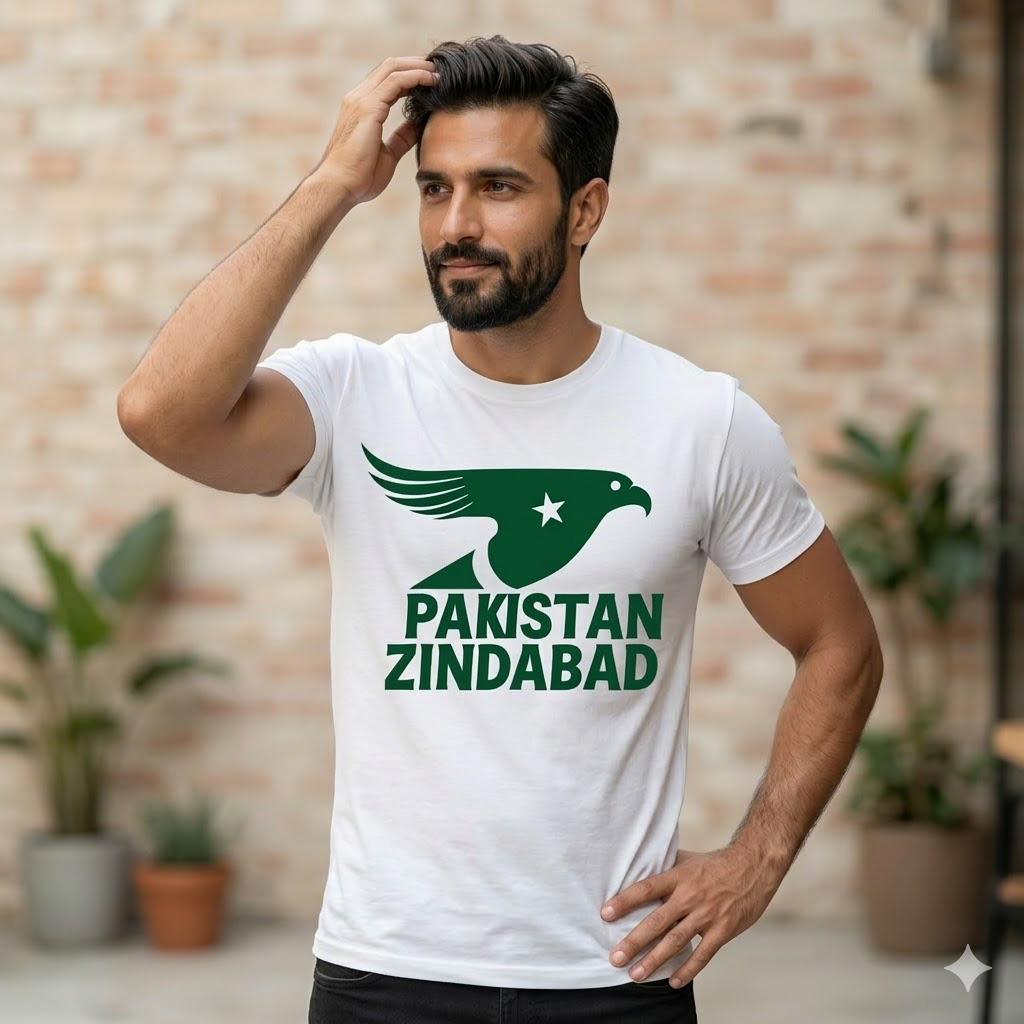 Premium "Pakistan Zindabad" Falcon Graphic T- Shirt - Heritage Edition - Image 3