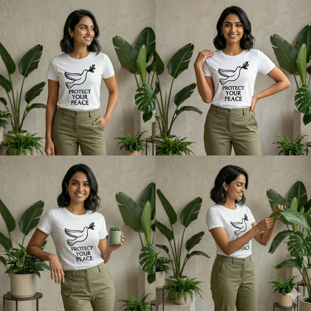 Protect Your Peace Minimalist Dove T-Shirt - Image 2