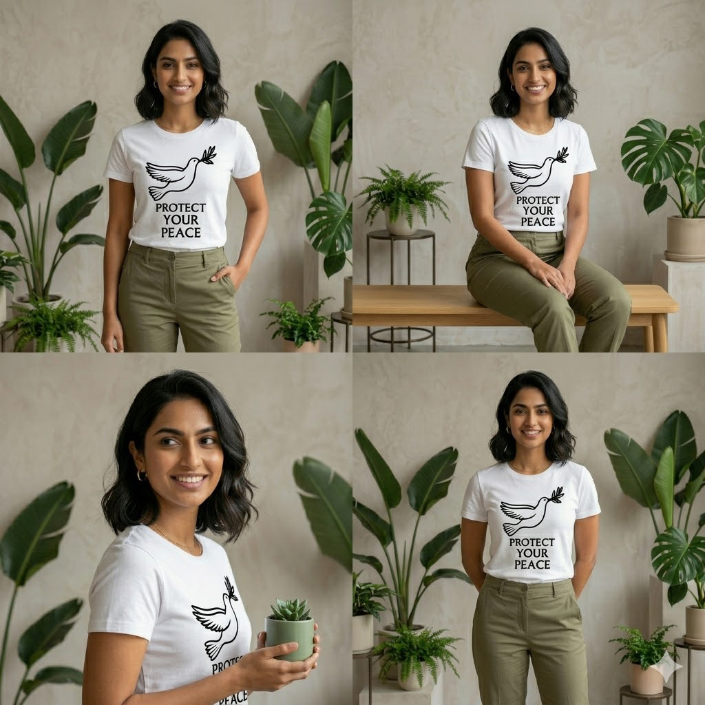 Protect Your Peace Minimalist Dove T-Shirt - Image 4