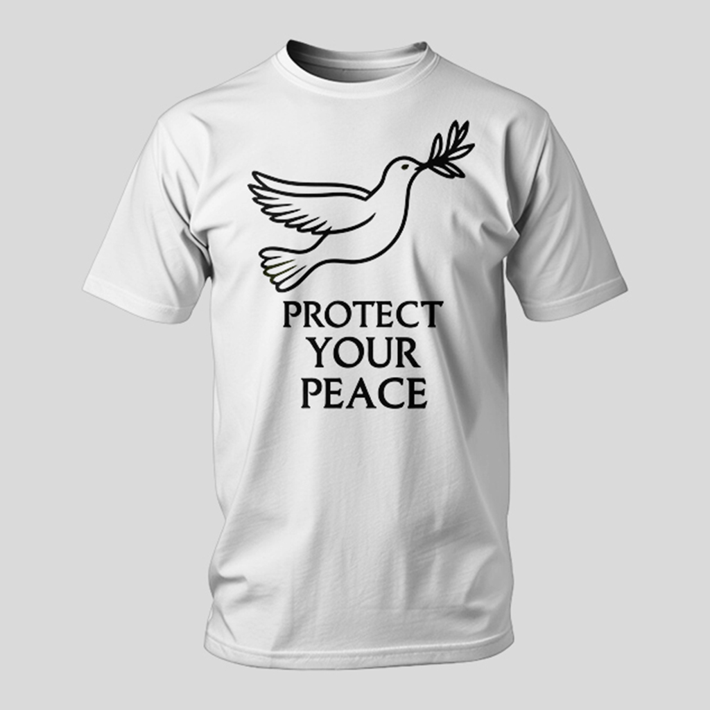 Protect Your Peace Minimalist Dove T-Shirt - Image 3