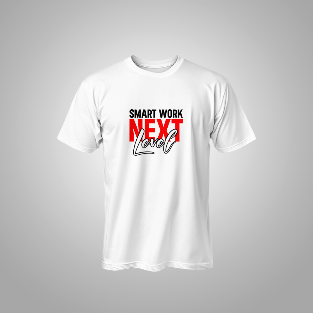 "Smart Work Next Level" Signature Tee – Urban Productivity Streetwear