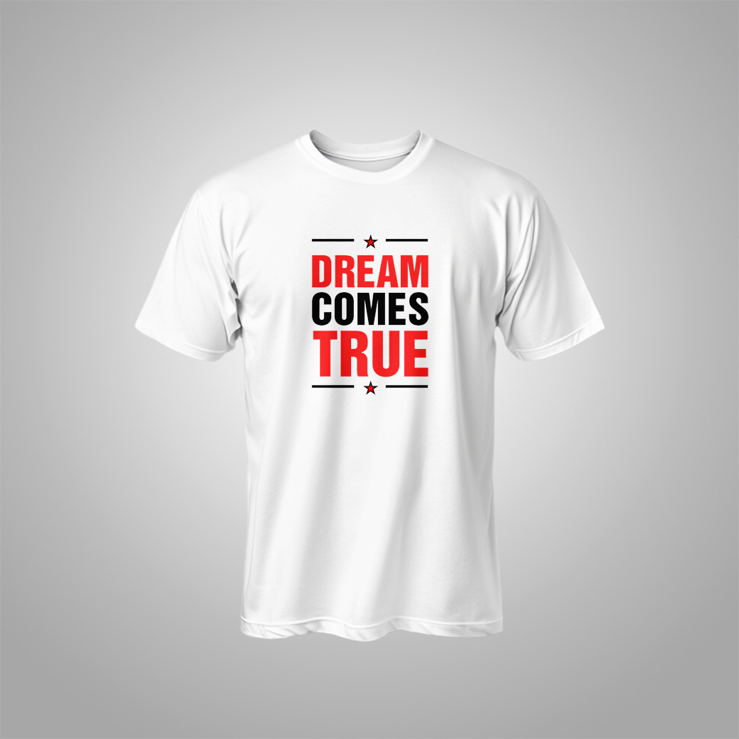 "Dream Comes True" Signature Tee β Premium Bold Typography Streetwear