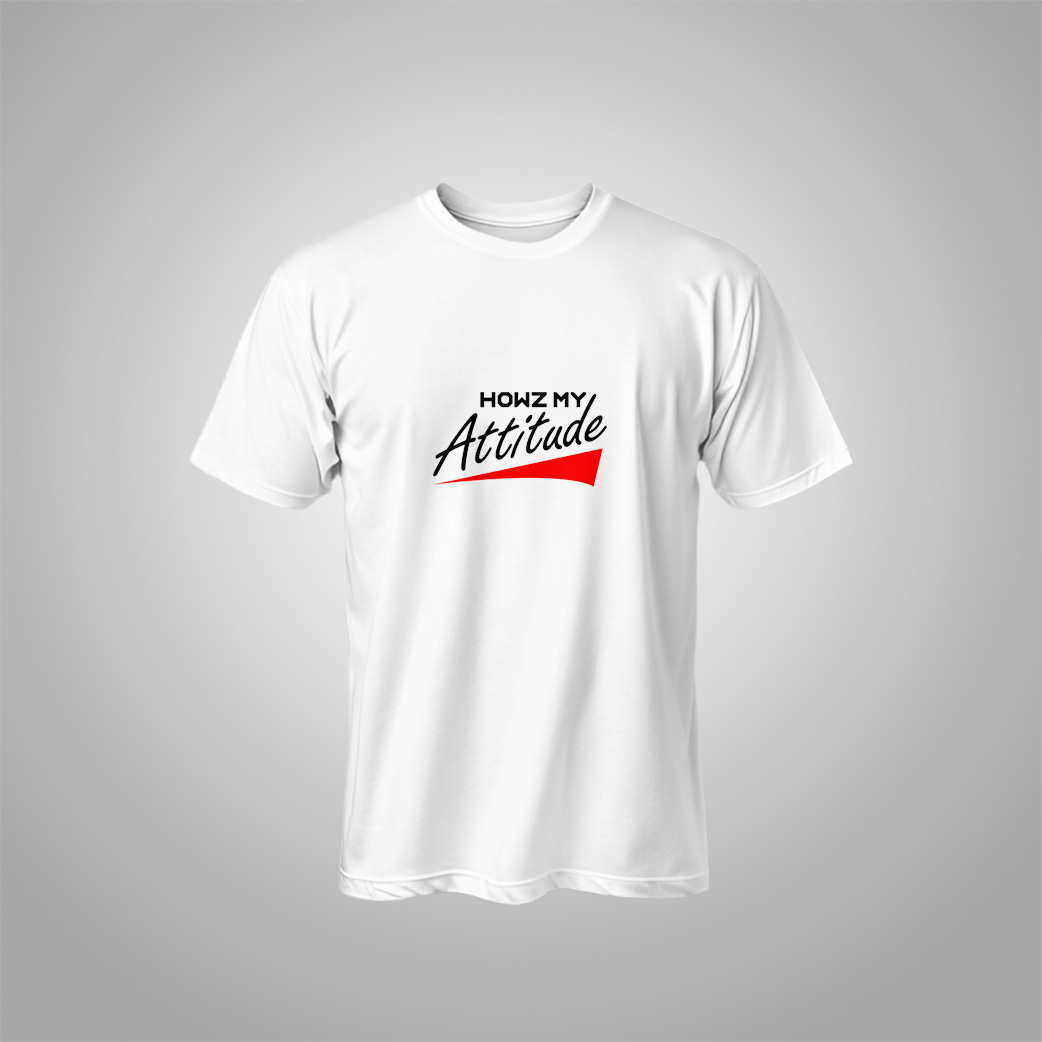 "Howz My Attitude" Graphic Tee – Bold Script Streetwear Edition