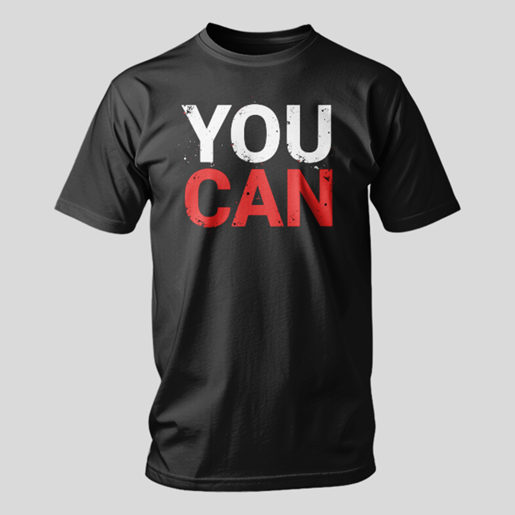 YOU CAN - Motivational Distressed Graphic T-Shirt - Image 3