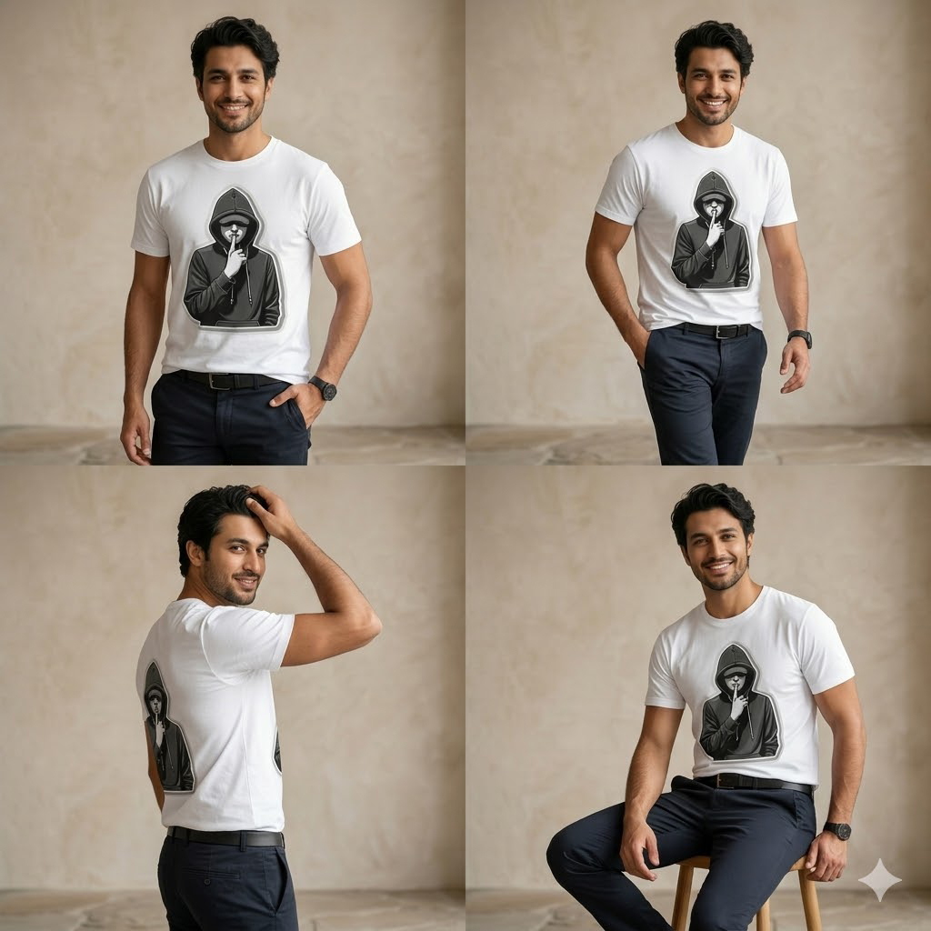 The Silent Icon Graphic T-Shirt | Modern Monochrome Streetwear - Image 2