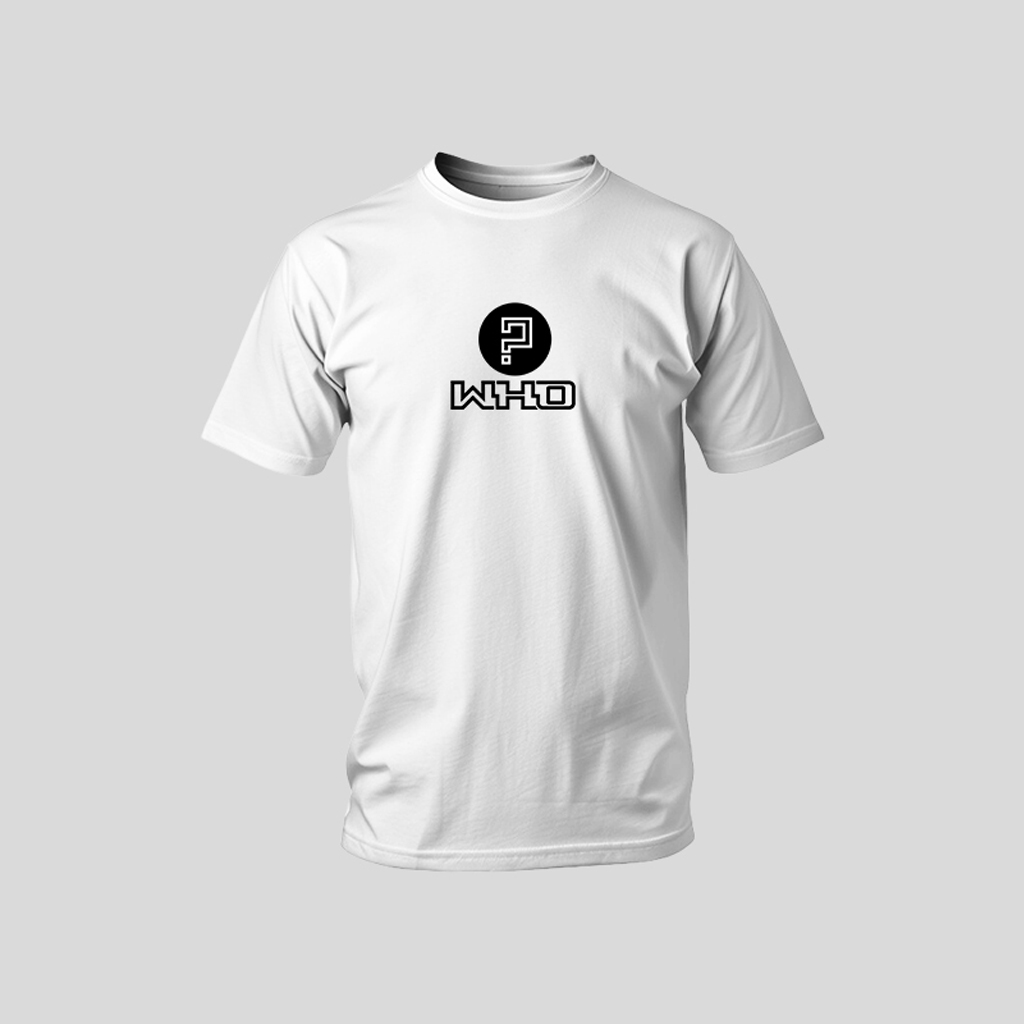 "WHO" Identity Tee – Minimalist Concept Streetwear Graphic