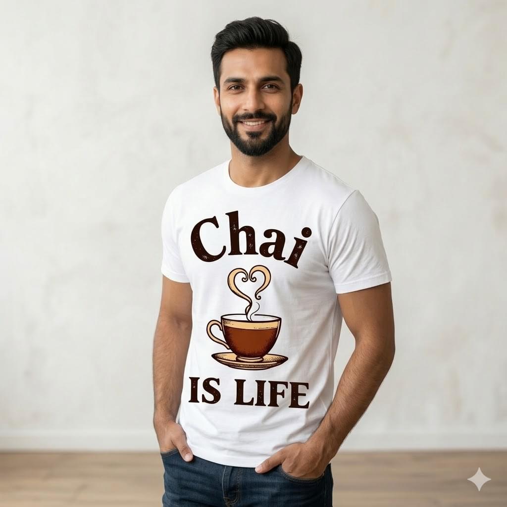Chai Is Life Graphic T-Shirt – Premium Cotton Casual Tee for Tea Lovers - Image 2