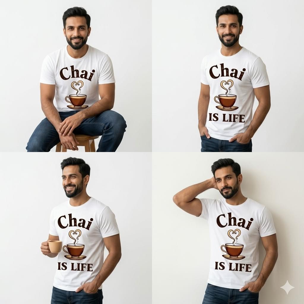 Chai Is Life Graphic T-Shirt – Premium Cotton Casual Tee for Tea Lovers - Image 3
