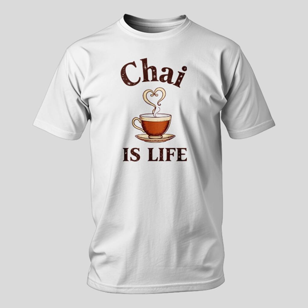 Chai Is Life Graphic T-Shirt – Premium Cotton Casual Tee for Tea Lovers - Image 4