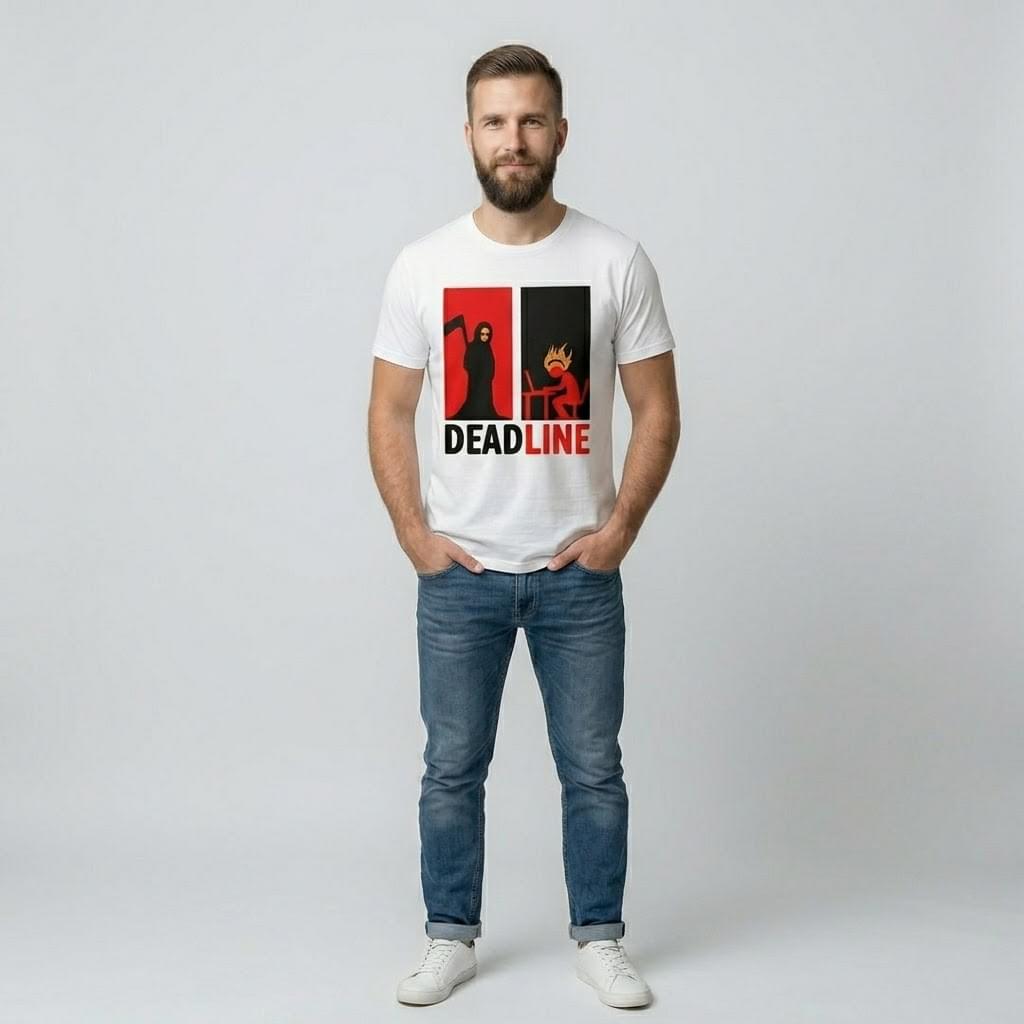 "The Deadline" Premium Graphic Tee – Funny Designer & Programmer T-Shirt